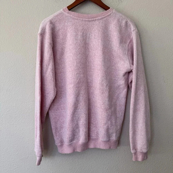 Pacific & Co Pink Folly Beach SC South Carolina Logo Sweater Size Small Terry - Picture 5 of 5